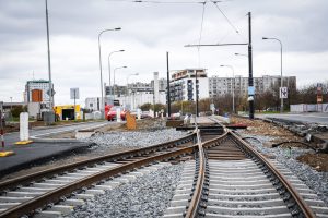 Nová tramvajová trať Modřany - Libuš (duben 2023). Pramen: ROPID