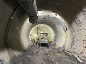 Ražba tunelu metra D směrem ke stanici Olbrachtova. Autor: Zdopravy.cz/Jan Sůra
