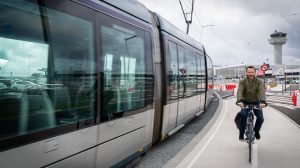Nová tramvajová trať na letiště v Bordeaux. Foto: Metropole Bordeaux