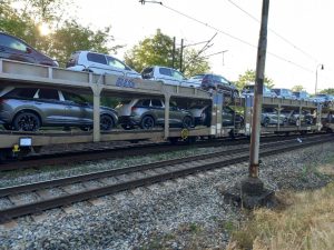 Stržené trakční vedení ve Štětí. Foto: Správa železnic