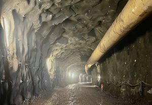 Ražba silničního tunelu na ostrově Sudurøy. Pramen: Metrostav