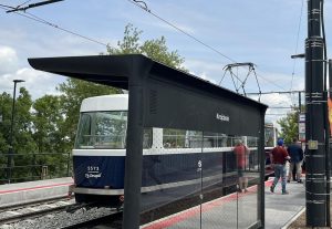 Tramvajová trať Ohrada - Krejcárek - Palmovka po rekonstrukci. Pramen: DPP