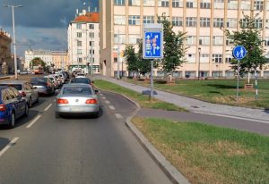 Napojení cyklostezky z Letenské pláně do ulice Milady Horákové. Foto: Mapy.cz