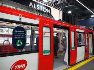 Vůz pro barcelonské metro od výrobce železničních vozidel Alstom na veletrhu UITP. Foto: Jan Nevyhoštěný, Zdopravy.cz 