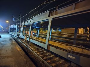 Vykolejení nákladního vlaku mezi Kolínem a Kutnou Horou. Foto: Drážní inspekce