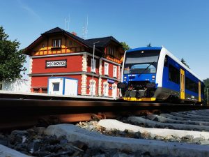Motorový vůz Stadler RS1 po modernizaci pro provoz v Plzeňském kraji. Foto: GW Train Regio