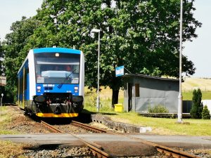 Motorový vůz Stadler RS1 po modernizaci pro provoz v Plzeňském kraji. Foto: GW Train Regio