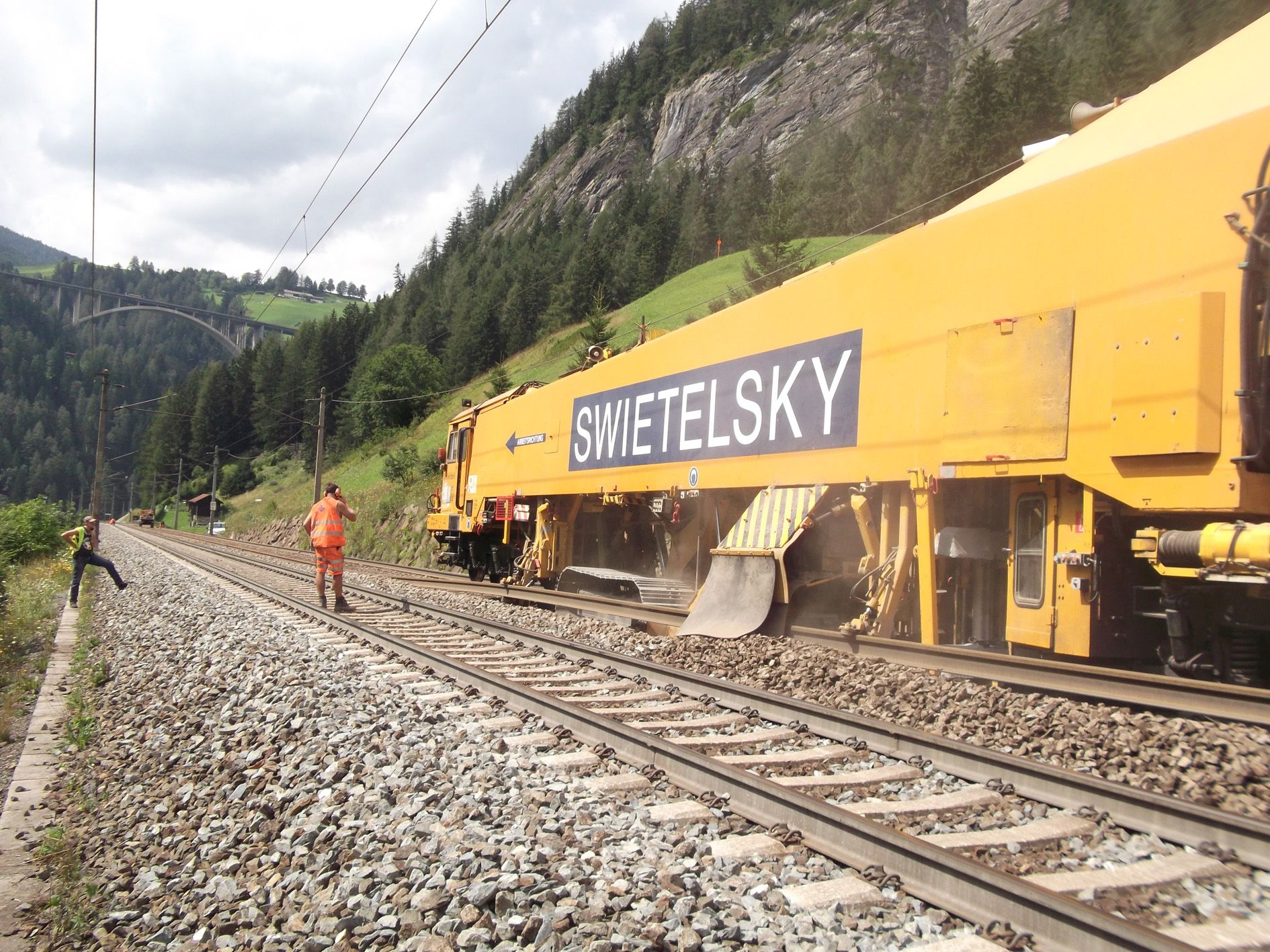 Údržba tratě přes Brennerský průsmyk, ilustrační foto. Pramen: ÖBB