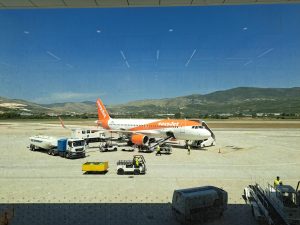 EasyJet na letišti ve Splitu. Foto: Aleš Petrovský