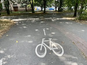 Nový smíšený provoz chodců a cyklistů na pražských Petřinách. Foto: Městská část Praha 6