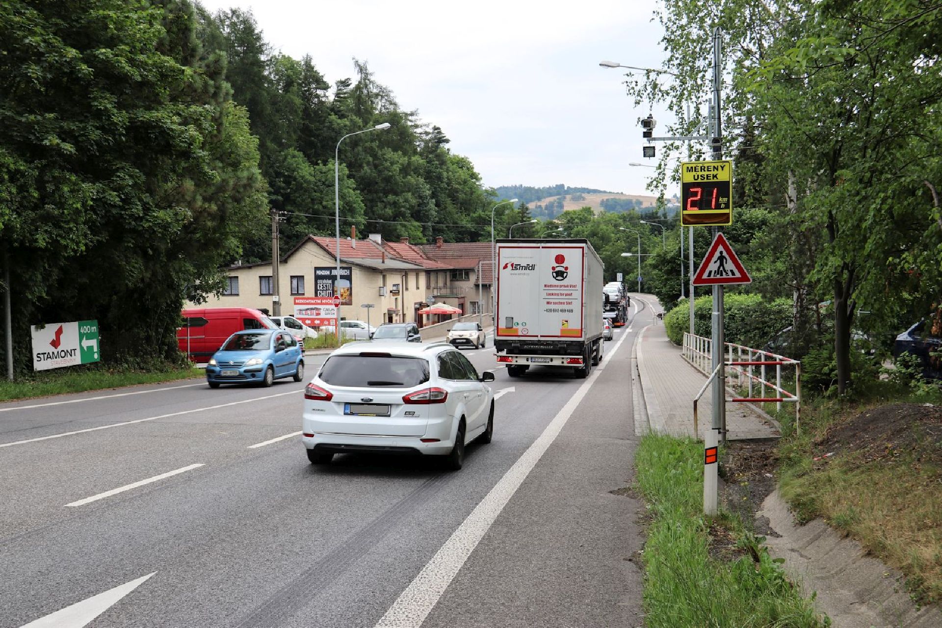 Měření rychlosti v Náchodě. Foto: Město Náchod