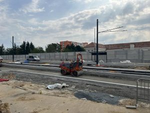 Výstavba tratě na Dědinu. Foto: DPP Dominika Brabcová
