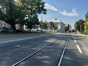 Modernizace tramvajové tratě na ulici Nádražní v Ostravě.
Foto: DPO