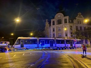 Příjezd nové tramvaje Stadler Tramlink do Augsburgu. Foto: swa