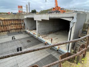 Stavba tunelu Pohůrka na D3 (srpen 2023). Autor: Zdopravy.cz/Jan Šindelář