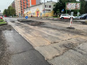 Ulice Jana Opletala v ČB se ukázala být v horším stavu, než se čekalo. Pramen: Město České Budějovice