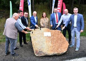 Zahájení opravy silnice Dačice - Slavonice (srpen 2023). Pramen: Jihočeský kraj