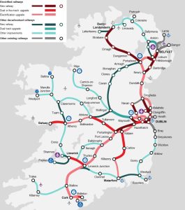 Plány na rozvoj irské železnice. Foto: Ministerstvo dopravy Irska