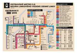 Aktualizovaný návrh vedení tramvajových linek v Ostravě.Zdroj: DPO