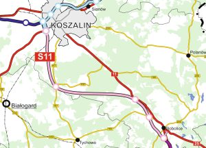 Mapa S11 Koszalin-Bobolice.
Zdroj: gov.pl