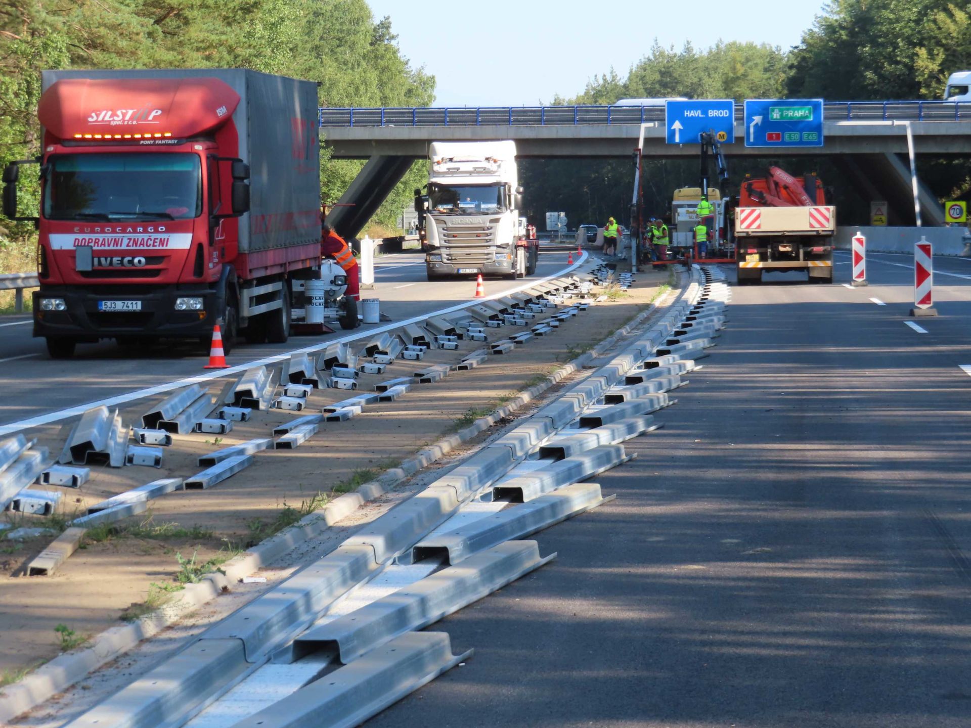 Oprava dálničního přivaděče v Jihlavě. Pramen: ŘSD