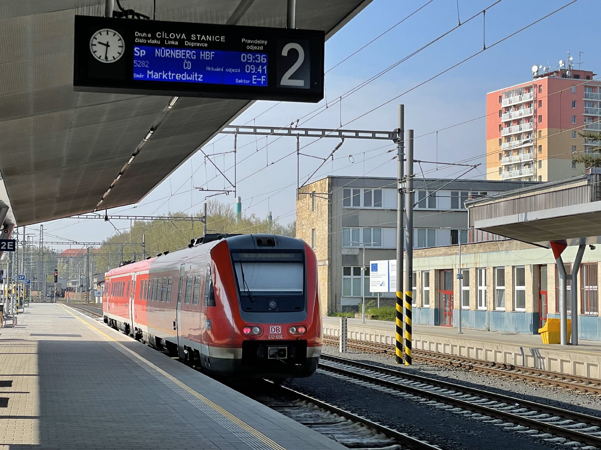 Spěšný vlak Cheb - Norimberk v Chebu. Foto: Jan Sůra / Zdopravy.cz