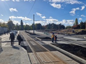 Nová tramvajová trať na Dědinu. Foto: Zdopravy.cz, Jan Nevyhoštěný