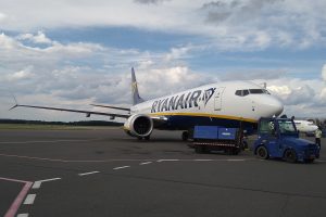 Ryanair v Ostravě. Foto: Zdopravy.cz / Vojtěch Očadlý