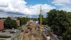 Stavba nového úseku linky metra U4 v Hamburku. Pramen: Metrostav