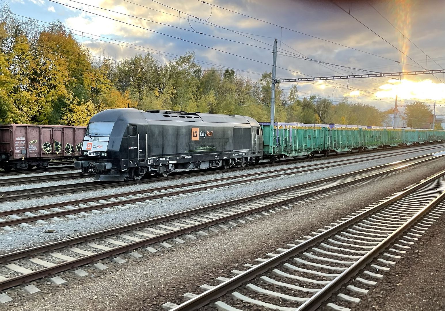 Nákladní vlak s lokomotivou společnosti Cityrail. Autor: Zdopravy.cz/Jan Šindelář
