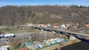 Berounský tunel - vedení trasy u portálu Branický most. Zdroj: SŽ