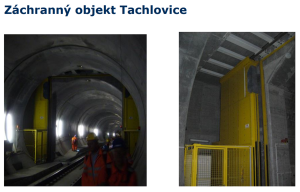 Berounský tunel - záchranný objekt Tachlovice. Zdroj: SŽ
