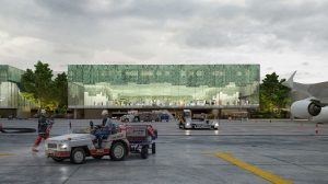 Vizualizace nových budov v rámci rozšíření Terminálu 1 pražského letiště. Zdroj: MVRDV
