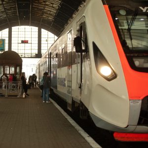 Vlak pro spojení na ukrajinsko-polskou hranici. Foto: Ukrzaliznycja