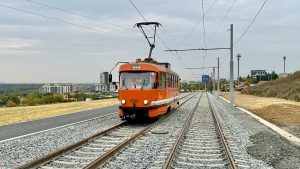 První jízda tramvaje do Slivence. Foto: Daniel Šabík / DPP