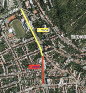 Mapa oprav Gajdošovy ulice. Foto: zidenice.eu