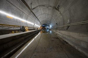 Gotthardského úpatního tunelu. Foto: SBB