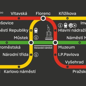 Nová grafická podoba schémat linek metra v Praze. Zdroj: ROPID