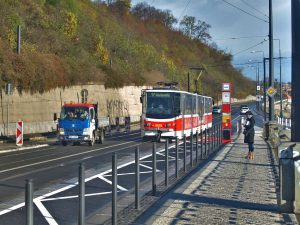Úpravy tramvajových zastávek u Čechova mostu. Foto: TSK