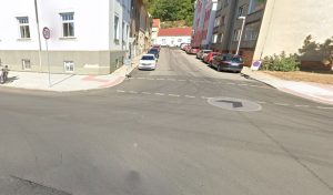 Křižovatka ulic Čechova a Tomkova v Kralupech. Foto: Google Street View