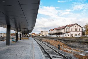 Modernizace železniční stanice Kladno, stav 11/2023. Foto: Ropid