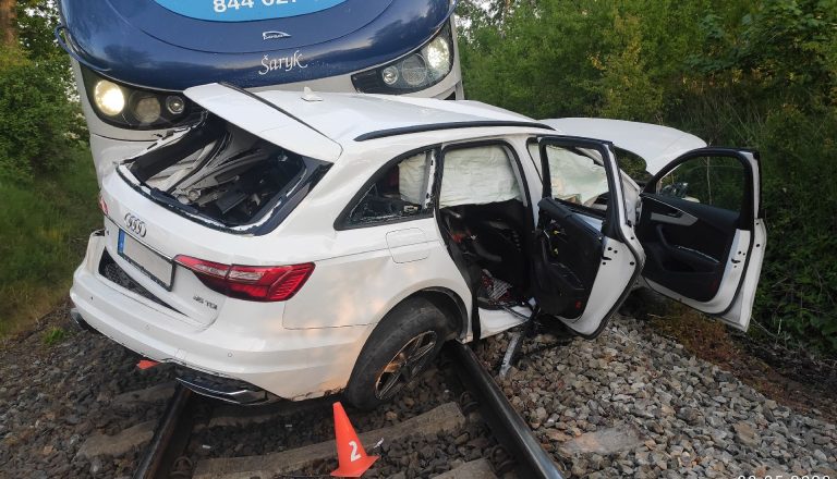 Tragická nehoda na přejezdu v Rumburku. Foto: Drážní inspekce