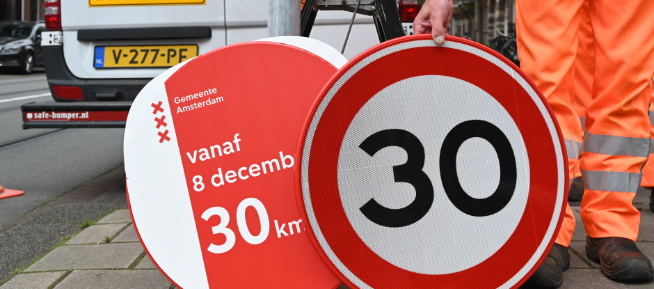 Omezení rychlosti v Amsterdamu. Foto: Gemeente Amsterdam