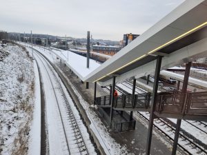Nová železniční zastávka Praha - Rajská zahrada. Foto: Zdopravy.cz, Jan Nevyhoštěný