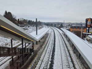 Nová železniční zastávka Praha - Rajská zahrada. Foto: Zdopravy.cz, Jan Nevyhoštěný