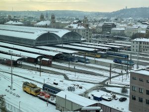 Praha hlavní nádraží, sníh. Autor: Zdopravy.cz/Jan Šindelář