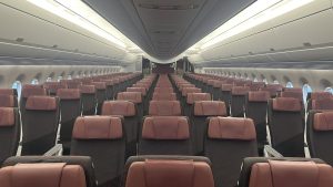 Ekonomická třída v Airbusu A350-1000 Japan Airlines.
Zdroj: Japan Airlines