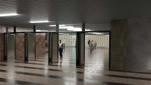 Světlená instalace Synapse pro metro Florenc. Zdroj: DPP