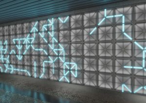 Světlená instalace Synapse pro metro Florenc. Zdroj: DPP