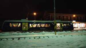 První spoj GW Train Regio v Sušici. 